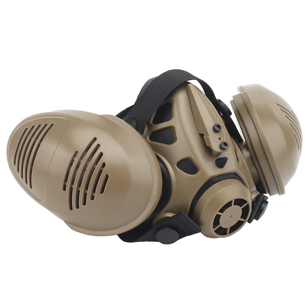 ACEXIER Masque respiratoire Tactique de Protection Fast Demi-Visage Masque à gaz pour Militaire, Paintball, Airsoft, Chasse, CS Fourmis, modélisation