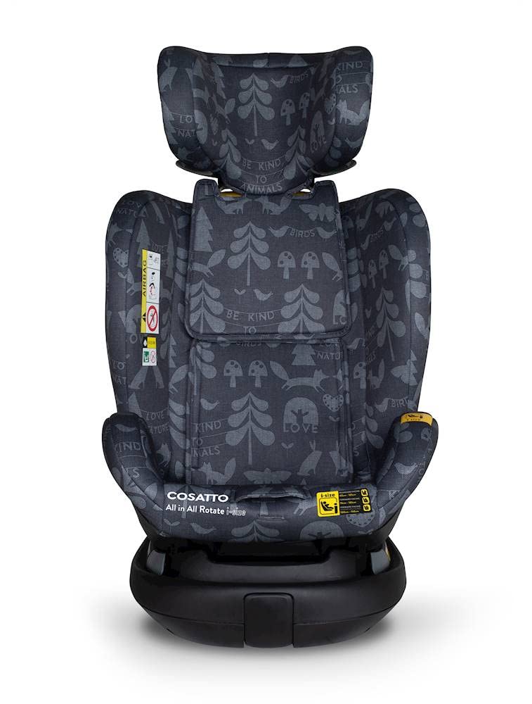 COSATTO Seggiolino Auto, All in All Rotate i-Size - Girevole a 360°, Gruppo 0+123, 0-36 kg, 0-12 anni, ISOFIX, ERF, Antifuga (Nature Trail Shadow)