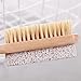 2Pcs 2 in 1 Wooden Handle Foot Brush & Pumice Stone Exfoliating Foot Scrubber Brush Pedicure Tool for Feet Hard Skin Callus Remover Foot Care Suppiles