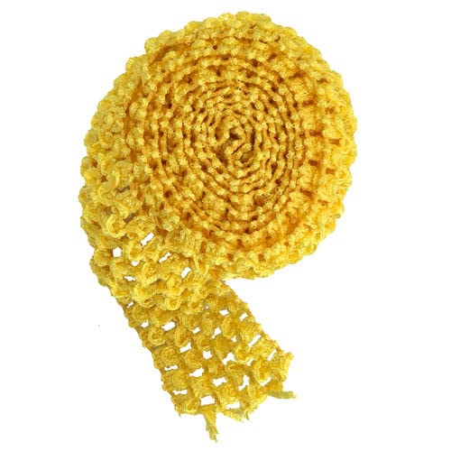 BABYKIDS - 1.5 Inch Wide Crochet Headband Elastic Bands 1 Meter For Tutu Skirts Hair Bands Crochet Elastic Waistband The Meter (Mari𝖦оԀ 1 meter)