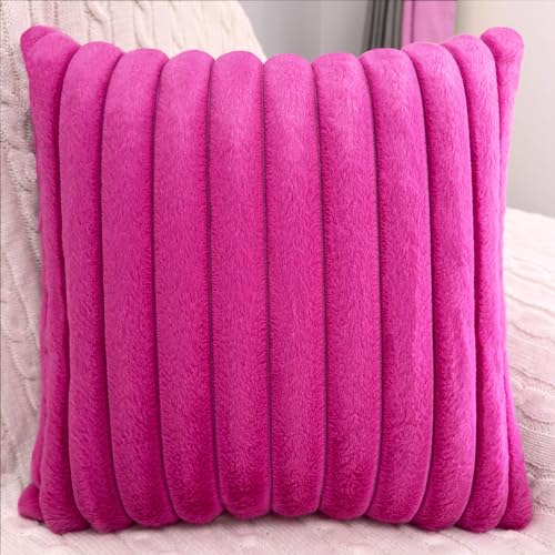 1 Pack 18x18 Pillow Cover Velvet Pillow Covers, Faux Fur