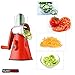 Nutrislicer 3-in1 Kitchen Spinning/Rotating Mandoline Countertop Vegetable Slicer Fruits Slicer Chopper Shredder Grater with 3 Stainless Steel Drum Blades For Vegetable, Fruits, Cheese As Seen On TV
