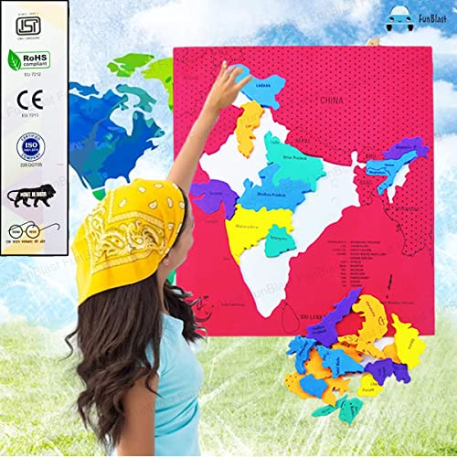 FunBlast Eva Puzzle Foam India Map with State & Capitals Educational