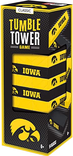 MasterPieces Game Day - NCAA Iowa Hawkeyes - Officially Licensed Tumble Tower, Real Wood Blocks