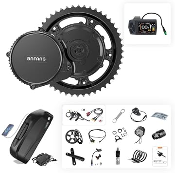 BAFANG 750W Mid Drive Kit with BatteryOptional,Upgraded BBS02B 48V Mid Drive Ebike Conversion Kit with EKD01 Display&Ebike Battery for BB 68-73MM Mountain Bike,City Bike,Commuter Ebike