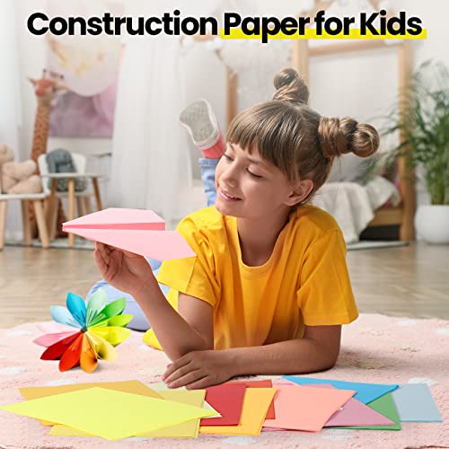 1000 Sheets Construction Paper Assorted Colors Copy Paper 12 X 18 Inches Heavy Duty Art Craft Paper Bulk For Kids School Home Drawing Supplies, 10 Colors #TOP5