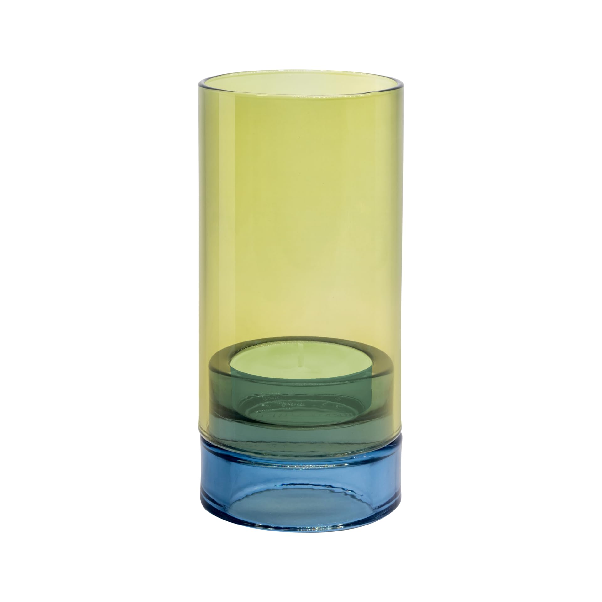 Remember Lime Hand-Blown Borosilicate Glass Candle Holder