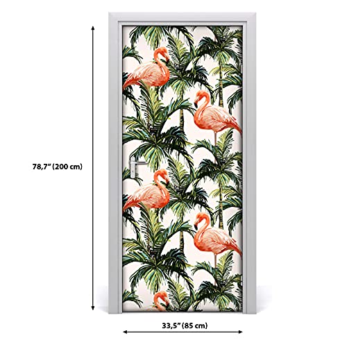 Papier peint sur la porte pour masquer les rayures sticker 85x200cm - 3