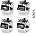 HZXSDEG 4 PCS Counter Clicker 4-Digit Number Count, Handheld Mechanical Counters Clickers Pitch Counter for Coaching, Knitting, People, Lap, Fishing, Golf, Toddler & Fidget