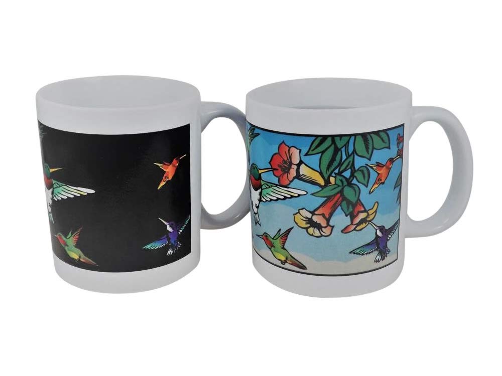 Hummingbirds Magic taza de café que cambia de color