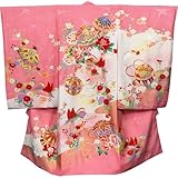 [あこがれゆめ]お宮参り 女の子 着物 女児祝着 正絹 のしめ 初着 産着 aj1015