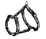  Trixie Modern Art Hundekönig H-Geschirr, XS–S: 30–40 cm/15 mm, schwarz