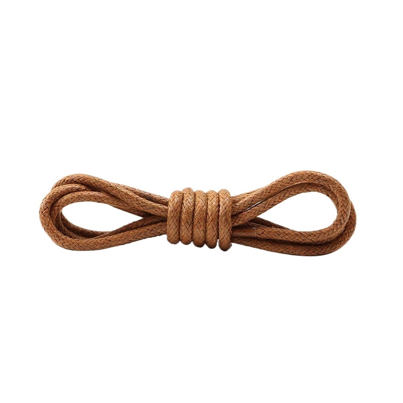 1 paire de lacets ronds imperméables en cuir ciré pour chaussures (jaune marron, 80 cm)