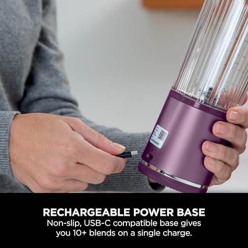 Image of Ninja Blast Portable Cordless Blender (BC151INPR) - 530ml | USB-C Rechargeable | Crushes Ice & Frozen Fruit | BPA Free, Leak-Proof Travel Lid Passion Fruit