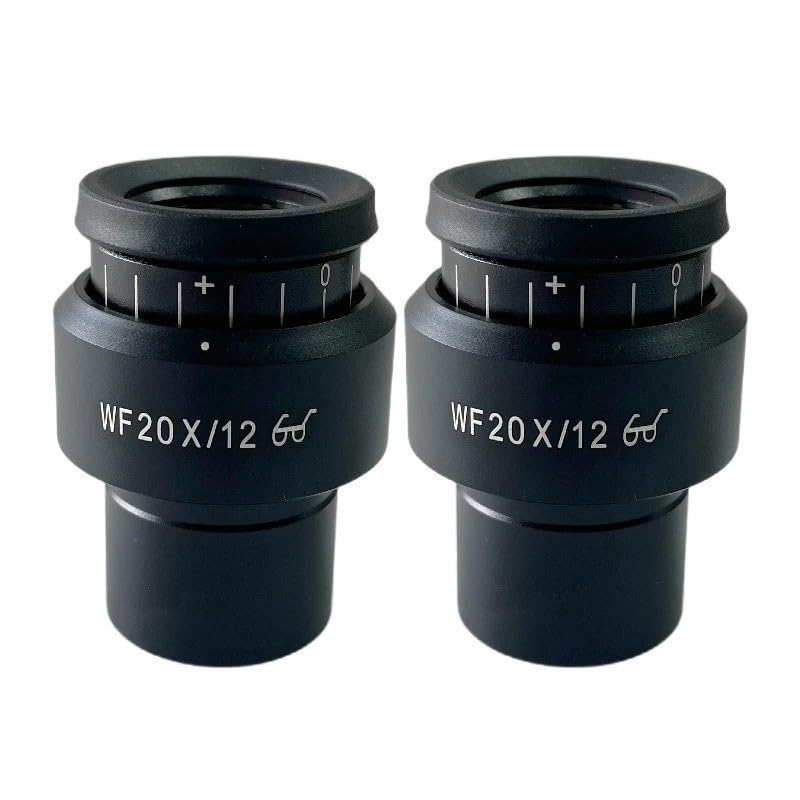 WF20X 12MM wysoki punkt oczny okular mikroskopu 30mm średnica dioptrii regulowana soczewka okularowa do mikroskopów stereoskopowych