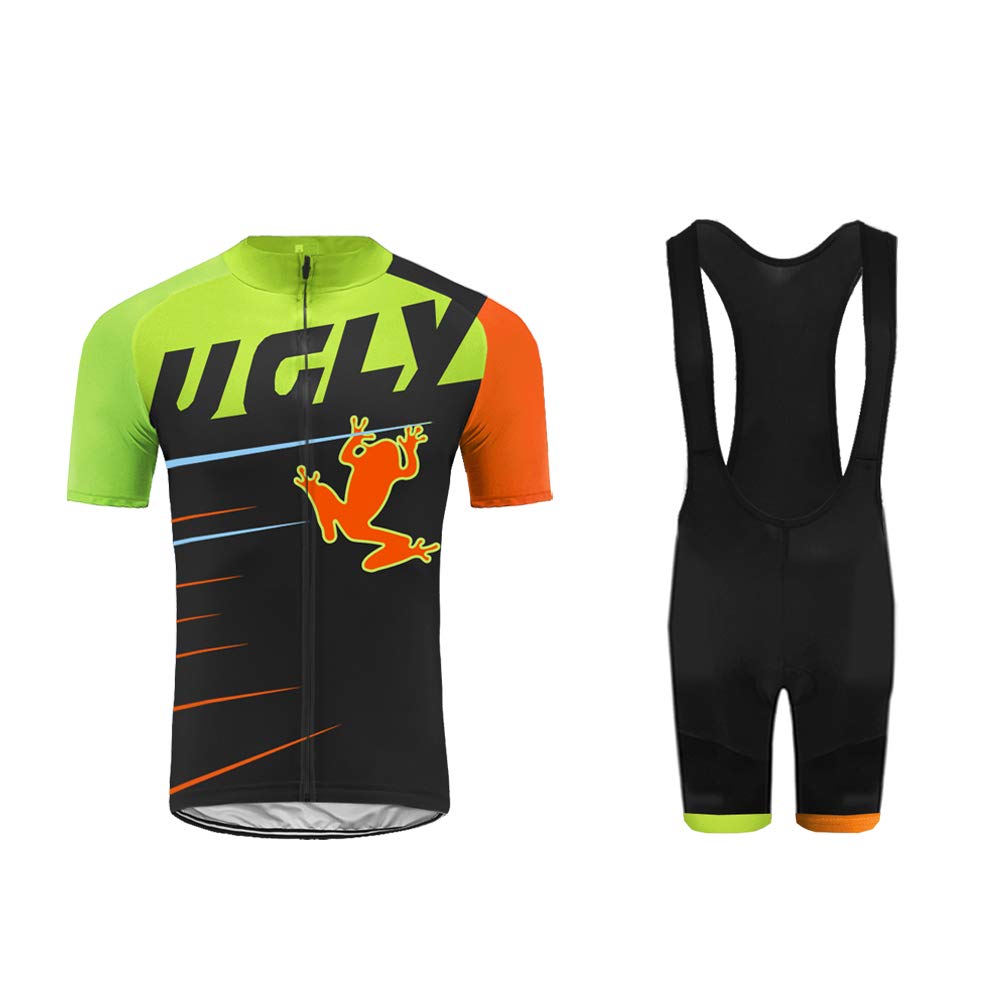 Ugly Frog Completo Ciclismo Uomo Estiva Magliette Ciclismo Maniche Corte Salopette Ciclismo Uomo Abbigliamento Triathlon XTNL02