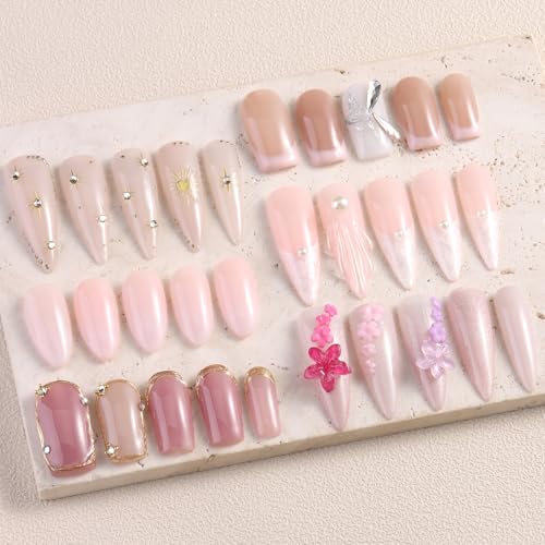 Set de esmaltes gel translúcidos 6 colores con top y base miniatura 6