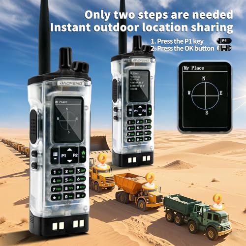 Image of BAOFENG DM-32 DM32 10W DMR Ham 2 Way Radio GPS Matching Writing Frequency Satellite Positioning Type-C DM32(1PC) (Transparent)
