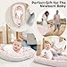 Baby Lounger - Infant Lounger Pillow for Newborn 0-24 Months, Soft, Breathable & Portable Baby Lounger Pillow for Boys & Girls, Cozy Baby Floor Seat for Home & Travel (Pink Star)