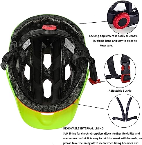 Image of Kids Helmet, Exclusky Kids Bike Helmet Adjustable Safety Lightweight Children Bicycle Helmet for Kids Skating Cycling Scooter Boys and Girls Bicycle Helmets Ages 5-8-14