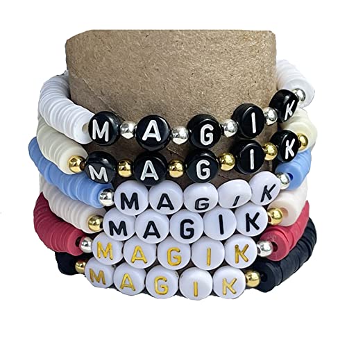 Magik Custom Name Heishi Bead Bracelet Personalized Mama Bracelet Heishi Disc Stack Beaded Bracelet for Women Men1