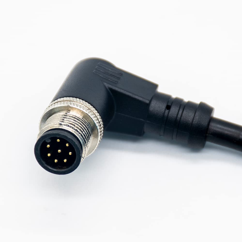 Elecbee 10 pezzi M12 maschio 8 pin cavo di stampaggio ad angolo retto 3meter AWG24 A codice