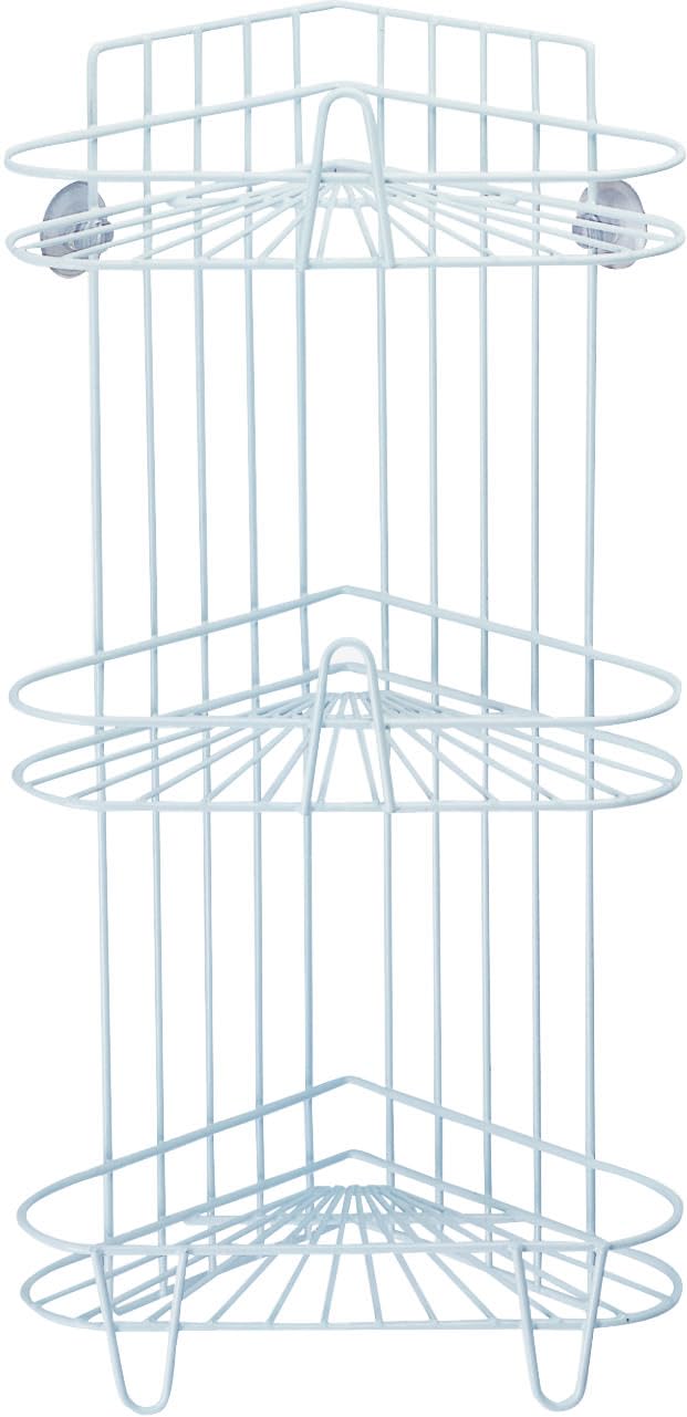 Homebasix SS-SC3-29-PE-3L 3 -Tier Shower Caddy White