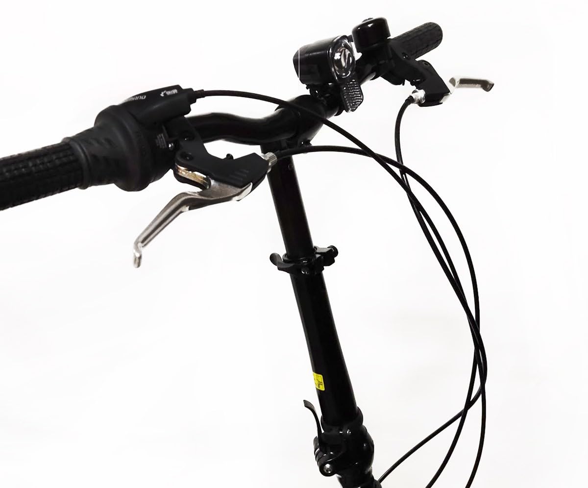 CLOOT Bicicleta Plegable Iconic Urbana Ligera Ciudad Cambio 6 Velocidades Cuadro Ligero Ruedas 20 Pulgadas Sillin Ergonomico Regulable Luces Guardabarros Hombre Mujer Uso Diario Talla 1.60-1.83m