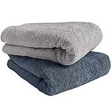 sensui Yu 日本製 バスタオル 2枚セット 大判 瞬間吸水 抗菌防臭 速乾 大阪泉州タオル アソート2色01