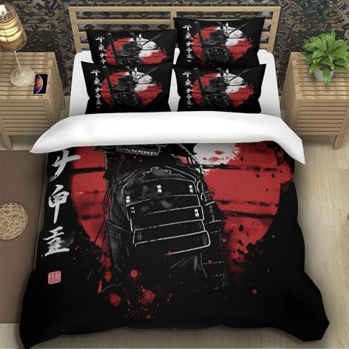 Parure de lit samouraï 135x200cm avec housse de couette microfibre - 5