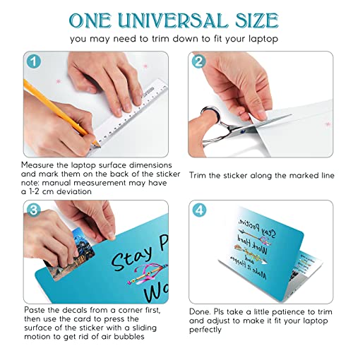 Dinky Laptop Skin Sticker Decal, 12" 13" 13.3" 14" 15" 15.4" 15.6 Inch Laptop Universal Reusable Vinyl Skin Stickers Cover Art Decal Notebook Pc Personalized Protector-Inspirational Quote #TOP6