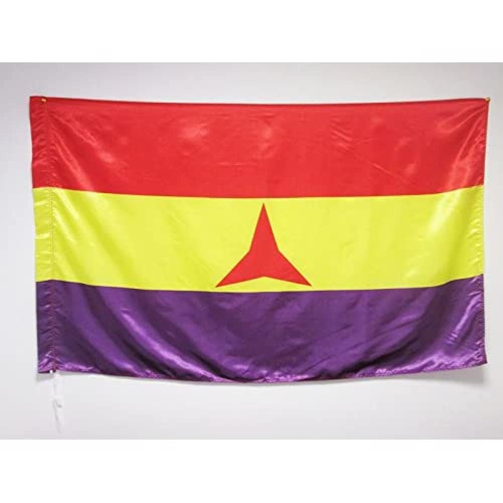 AZ FLAG Flaga Brygady Międzynarodowe Republiki Hiszpańskiej 150x90 cm | Do wnętrz i na zewnątrz flaga dekoracyjna podwójne szwy i wzmocnione krawędzie z tunel na maszt satyna