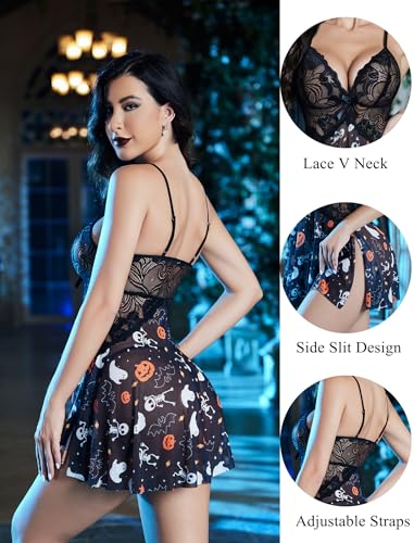 Image of Avidlove Women Lace Lingerie Babydoll Sexy Chemise Exotic Nightgowns Bridal Nightdress