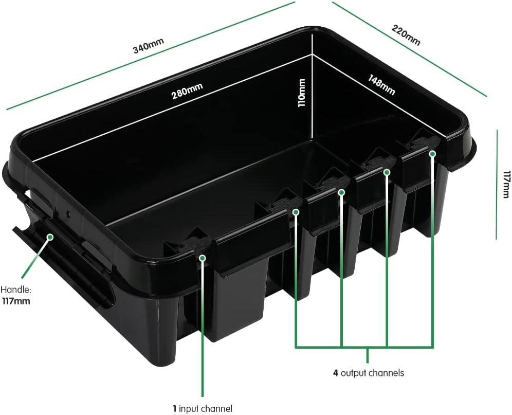 Dri-Box DB-285-UK-B FL-1859-285 IP55 Weatherproof Box, Black