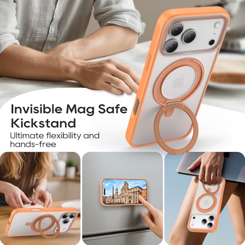 Coque iPhone 17 Pro Max antichoc orange avec housse protection magnétique - 7