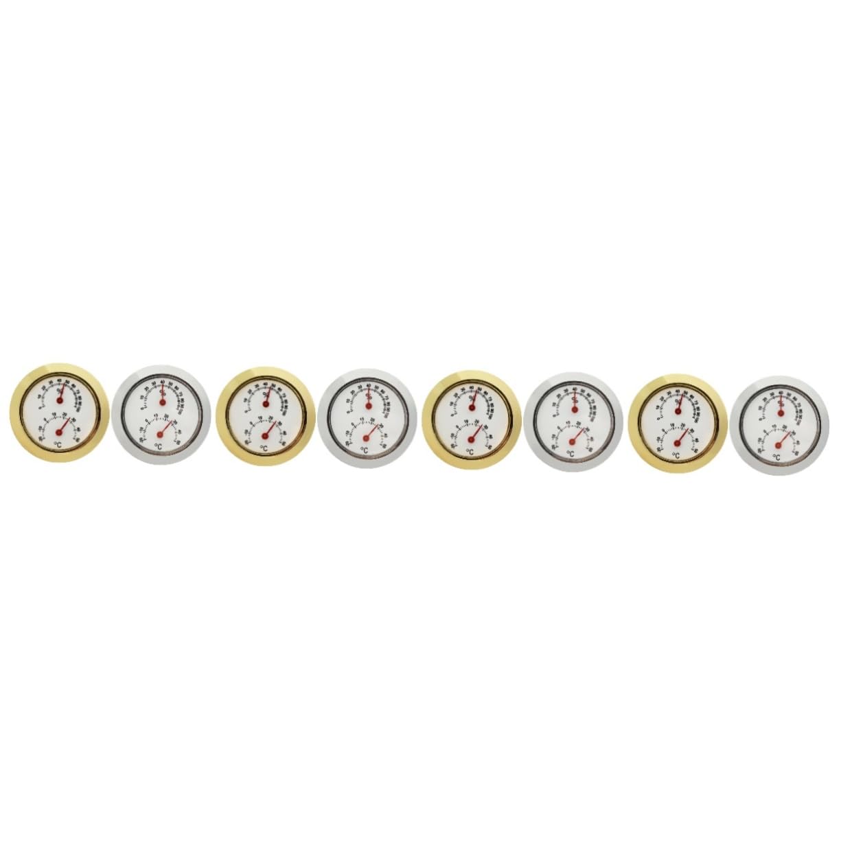 ibasenice 8stücke Rundes Hygrometer Mini Feuchtigkeitsmesser Für Gitarre Präzises Thermometer Zur Humidity-messung Von Musikinstrumenten Für Gitarrenpflege Vermeidung Von Schäden