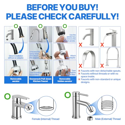 Image of Cleansing Washbasin Faucet Filter Inspired By Korea's Beauty Culture - Pure Carbon Filters for Bathroom (1 Year Supply) (AJ8310C-SET-1YR)