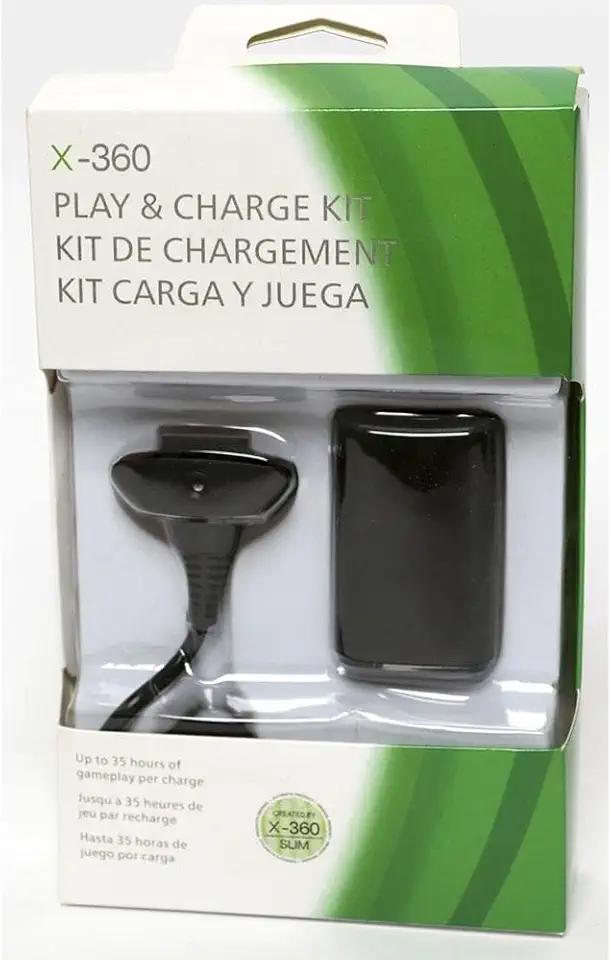 Bateria Recarregável + Cabo Carregador Para Controle Wireless de Xbox 360