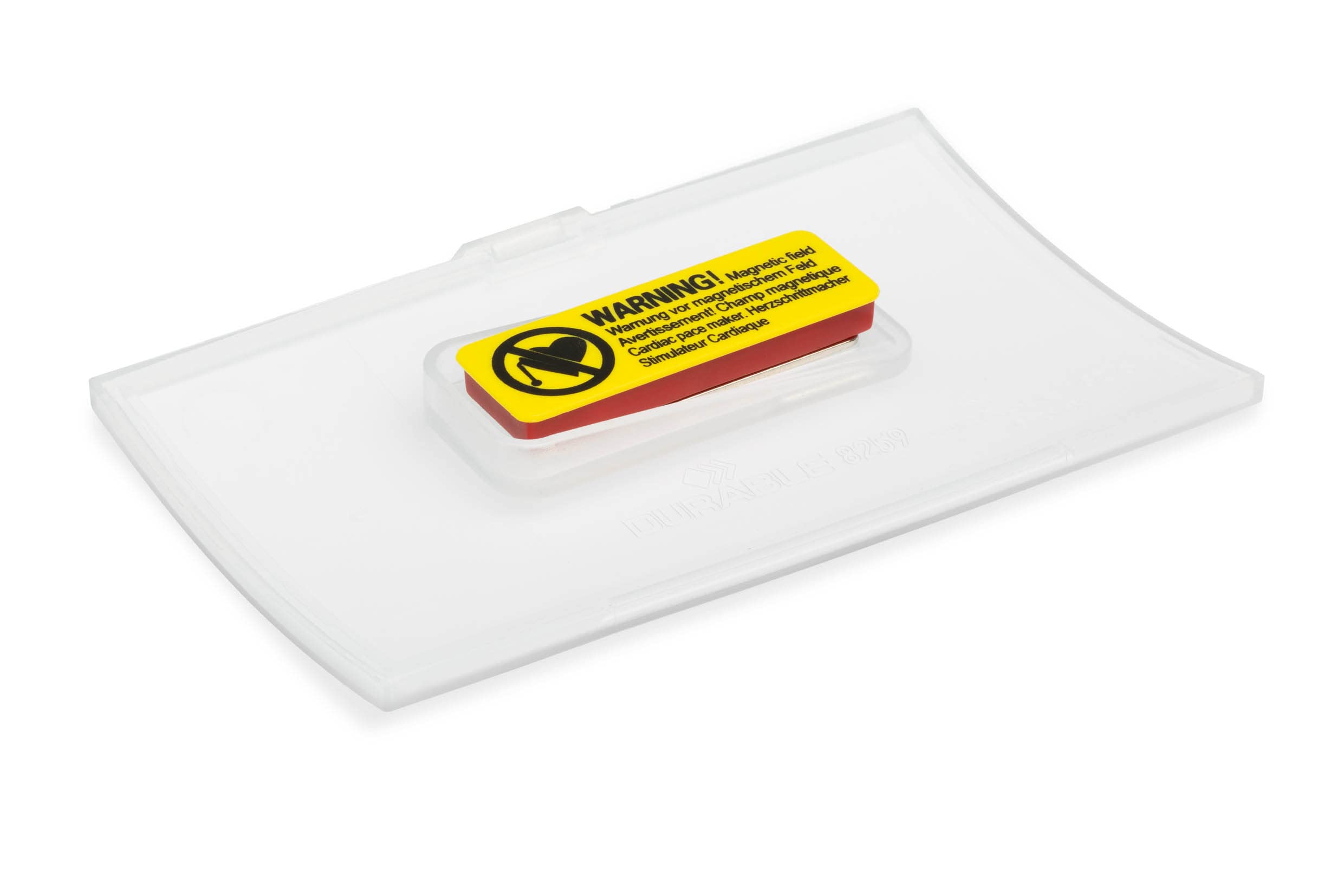 Portanome Click Fold 40x75 Mm Con Magnete – Confezione 10 Pezzi, Antirotazione In PPL Trasparente, 825919