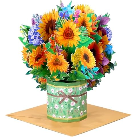 Kesote Pop Up Sunflower Get Well Soon Card Cover