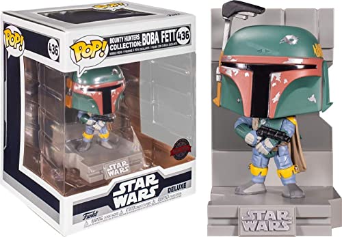 Funko Pop! Deluxe: Star Wars Bounty Hunters Collection Boba Fett Metallic Exclusvie