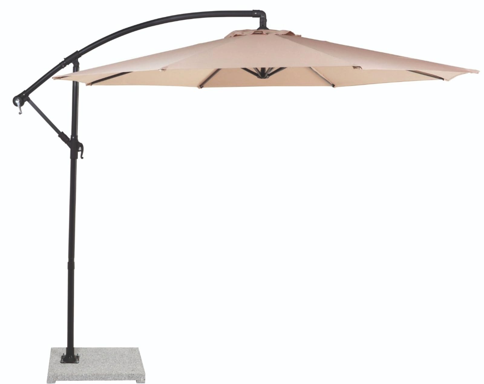 Invezo Side Pole Garden Umbrella with 9 FT Diameter | Patio Umbrella for Outdoor, Cantilever, Balcony (Khaki, Stand - Granite Base)-image-11