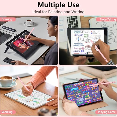 Image of COO Stylus Pen for iPad Pro Air Mini 2018-2025, Palm Rejection Fast Charge | Stylus Pen for iPad 10 /9 /8 /7 /6 Gen, iPad Pro 11 /12.9 inch, Air 7 /6 /5 /4 /3 Gen, Mini 6 /5 Gen, Rose Gold