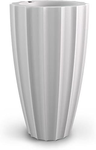 Miniatura 3 de Mayne Inc. Sedona - Maceta de 28 pulgadas de alto, color blanco, 16 pulgadas de diámetro x 28 pulgadas de alto, con depósito de agua integrado de