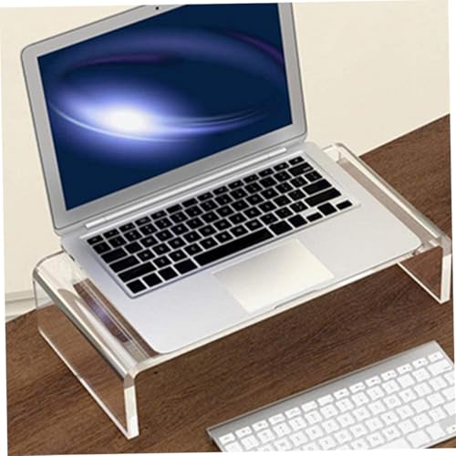 Support d'écran de bureau en acrylique transparent grand format UKCOCO - 8