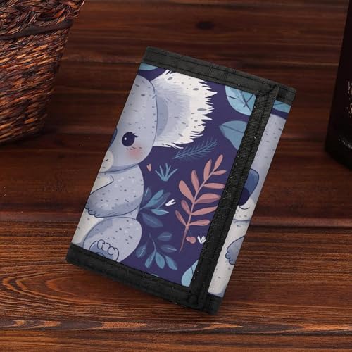 Lovely Koala Trifold Wallet for Men - Money Clip Slim Wallets with Multiple Card Slots Minimalist Small Front Pocket Wallet for Everyday Carry 7