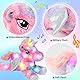 Hopearl Buntes LED-Musik-gefülltes Einhorn Beleuchtet Singendes Plüschspielzeug Verstellbare Lautstärke Wiegenlied Animiert Beruhigendes Geburtstagsfest Kinder Kleinkinder Mädchen, Regenbogen, 40 cm