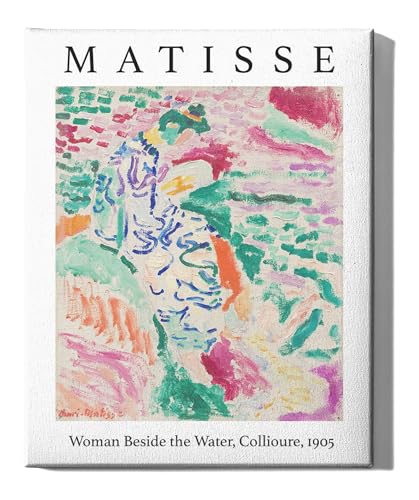Henri Matisse Woman Beside the Water Collioure 1905 Wrapped Canvas Wall Art Fauvism Figure 16x20 Inch Gallery Stretched Modern Home Art Decor