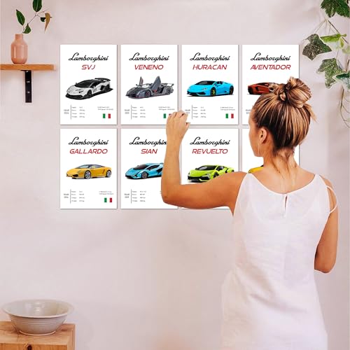 Image of WONDER HUB Solar System Pack of 8 Wall Posters 8x12 inch (A4 Size) Included Self Adhesive on Back Wall Decor Posters Wall Art For Bedroom, Living room, Office, Dining Room ()
