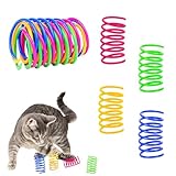 YSAOAKA 12 Pcs Jouet Printemps Coloré de Chat, Plastique Jouets Ressort pour...